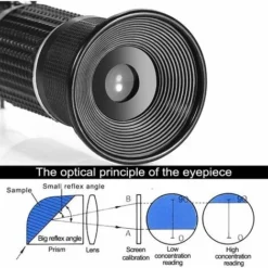 Brix Réfractomètre, Sucré Réfractométre De 0 A 90 Precision Pour Tester Légumes & Fruits, Sucré Dans Le Miel,Jus De Fruits, Vin, Du Lait -Promos Brico Forte Boutique 80287351 4