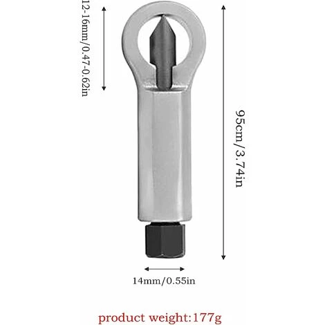 Remover Splitter Rouillé Ensemble Répartiteur D'Écrou Dissolvant De Séparateur D'Écrous Noix Rouillées Utilisé Pour Séparer Les Séparateurs Défectueux, Endommagés Et Corrodés12-16mm, 3 Remover Splitter Rouillé Ensemble Répartiteur D'Écrou Dissolvant De Séparateur D'Écrous Noix Rouillées Utilisé Pour Séparer Les Séparateurs Défectueux, Endommagés Et Corrodés12-16mm, – Image 3
