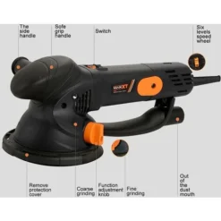 Polisseuse Orbitale électrique Aléatoire Avec Plateau De Support De 150 Mm Deux Modes Pour Le Ponçage Grossier Et Le Ponçage Fin, Ponçage Du Bois/métal/mur - 8 Pièces Incluses -Promos Brico Forte Boutique 80332880 5