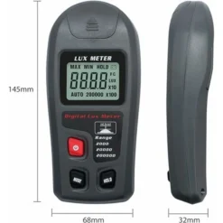 Luxmètre Numérique Lux Mètre Digital Poche Photomètre Illuminance Numérique LCD Éclairement Luminomètre Teseur De Lumière Mètre Pour École Famille Industrie Entrepôt Lab -Promos Brico Forte Boutique 80387153 5