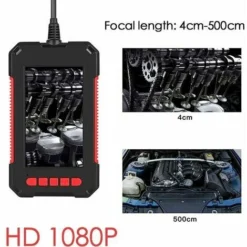 Endoscope Industriel, Caméra D'inspection Numérique HD 1080p, écran 4,3, Caméra Serpent étanche 5,5 Mm, Avec 6 Lumières LED, Câble Semi-rigide De 2 M - Bleu -Promos Brico Forte Boutique 81039715 3