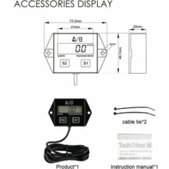 Tachymètre，Indicateur De Compte-tours/heure à Réarmement Inductif Essence Pour Paramoteurs,moteurs Marins-Pompes Intérieures Et Extérieures,Groupes électrogènes，1pcs 56Vingt -Promos Brico Forte Boutique 81090149 3