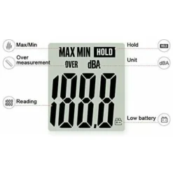 Sonomètre 30-130dBA, Décibelmètre Professionnel Avec écran Rétro-éclairé (Piles Non Incluses) 9 Sonomètre 30-130dBA, Décibelmètre Professionnel Avec écran Rétro-éclairé (Piles Non Incluses) -Promos Brico Forte Boutique 81194251 5