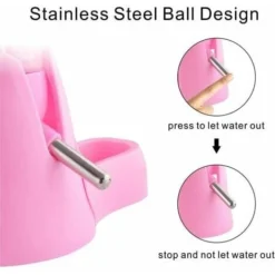 Distributeur D'eau Pour Petits Animaux, Hamster, Cochon D'Inde, Lapin, Rat, Furet, Gerbille, Chinchilla, 80ml, Rose -Promos Brico Forte Boutique 81195424 4