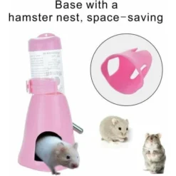 Distributeur D'eau Pour Petits Animaux, Hamster, Cochon D'Inde, Lapin, Rat, Furet, Gerbille, Chinchilla, 80ml, Rose -Promos Brico Forte Boutique 81195424 5