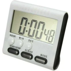 Minuterie De Cuisine Numérique, Minuterie Et Horloge De Four à Alarme Sonore à Gros Chiffres Pour La Fonction De Compte à Rebours De La Cuisine, Support Rétractable Et Crochet Et Dos Magnétique