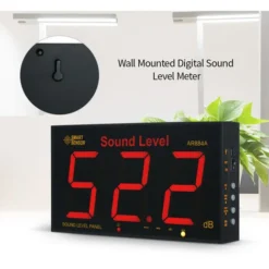 Sonomètre Avec Grand écran LCD Mural Numérique Sonomètre Numérique Testeur De Surveillance Des Décibels Instrument De Mesure Du Volume Sonore 30-130dB Mesure (AR884A Noir) -Promos Brico Forte Boutique 81311064 4