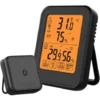 Thermomètre Hygromètre Numérique SDLOGAL, Thermomètre Hygrometre Intérieur Et Extérieur, Avec Capteur Extérieure Sans Fil, Rétroéclairage LCD ℃/℉, Pour Bureau, Maison, Chambre - Noir