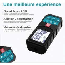 Télémètres Laser 50m, SDLOGAL, Ecart 2mm, 20 Données, Mesure De La Distance, écran LCD, étanche Ip54,Piles Non Incluses -Promos Brico Forte Boutique 81564795 2