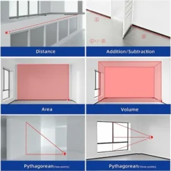 Télémètres Laser 50m, SDLOGAL, Ecart 2mm, 20 Données, Mesure De La Distance, écran LCD, étanche Ip54,Piles Non Incluses -Promos Brico Forte Boutique 81564795 5