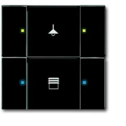 Poussoir 2 TouchesMultifonctions Noir Mat 2CKA006116A0217 ABB 587256