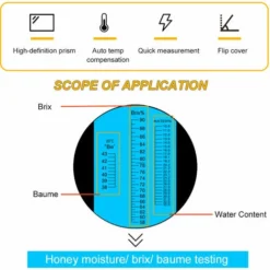 Réfractomètres De Miel Portables 3 En 1 Pour L'humidité Du Miel Et Brix Et Baumier Apiculture Réfractomètre De Miel Teneur En Humidité Testeur D'humidité Du Miel Avec ATC Pour Produits à Base De Miel -Promos Brico Forte Boutique 83701539 4