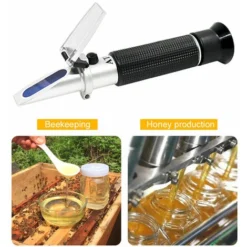 Réfractomètres De Miel Portables 3 En 1 Pour L'humidité Du Miel Et Brix Et Baumier Apiculture Réfractomètre De Miel Teneur En Humidité Testeur D'humidité Du Miel Avec ATC Pour Produits à Base De Miel -Promos Brico Forte Boutique 83701539 5