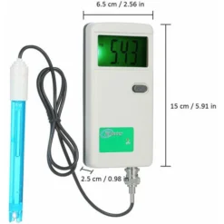 Ph-mètre Détecteur De PH Haute Précision Pratique PH-mètre Rétro-éclairage Affichage Détecteur De Qualité De L'eau Laboratoire Eau Potable Aquarium Hydroponique Piscine Adapté Pour PH-3012B, Blanche -Promos Brico Forte Boutique 83756209 4