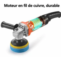 Polisseuse De Voiture Rotative 1200W Disque De Polissage 100mm Et 125mm 600 A 8800RPM 6 Vitesses Avec 29 Accessoires -Promos Brico Forte Boutique 83757573 3