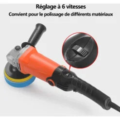 Polisseuse De Voiture Rotative 1200W Disque De Polissage 100mm Et 125mm 600 A 8800RPM 6 Vitesses Avec 29 Accessoires -Promos Brico Forte Boutique 83757573 4