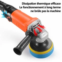 Polisseuse De Voiture Rotative 1200W Disque De Polissage 100mm Et 125mm 600 A 8800RPM 6 Vitesses Avec 29 Accessoires -Promos Brico Forte Boutique 83757573 5