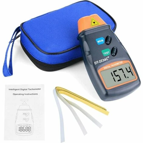 Tachymètre Numérique Professionnel, Tachymètre Photo Laser Numérique Sans Contact RPM Tach 2 Tachymètre Numérique Professionnel, Tachymètre Photo Laser Numérique Sans Contact RPM Tach – Image 2