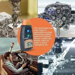 Tachymètre Numérique Professionnel, Tachymètre Photo Laser Numérique Sans Contact RPM Tach 8 Tachymètre Numérique Professionnel, Tachymètre Photo Laser Numérique Sans Contact RPM Tach -Promos Brico Forte Boutique 83757982 4