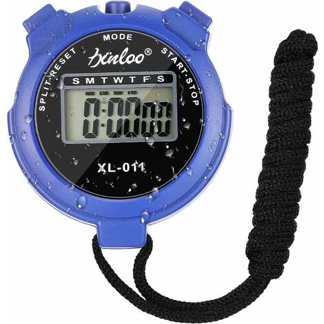 Chronomètre Montre Numérique D'Arbitre De Sport Chronomètre Portable Minuterie D'Entraînement Par Intervalles ABS Extérieure Avec Lanière Bleue 1 Chronomètre Montre Numérique D'Arbitre De Sport Chronomètre Portable Minuterie D'Entraînement Par Intervalles ABS Extérieure Avec Lanière Bleue