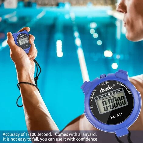 Chronomètre Montre Numérique D'Arbitre De Sport Chronomètre Portable Minuterie D'Entraînement Par Intervalles ABS Extérieure Avec Lanière Bleue 3 Chronomètre Montre Numérique D'Arbitre De Sport Chronomètre Portable Minuterie D'Entraînement Par Intervalles ABS Extérieure Avec Lanière Bleue – Image 3