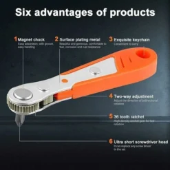 Cliquet Tournevis Set 13 PCS 110 Mm, Mini Clés à Cliquet 1/4 Et Embouts De Tournevis 12 Modèle Avec Entraînement 1/4 Pouce à Couple élevé Mini Tournevis Décalé Réversible à Cliquet 7 Cliquet Tournevis Set 13 PCS 110 Mm, Mini Clés à Cliquet 1/4 Et Embouts De Tournevis 12 Modèle Avec Entraînement 1/4 Pouce à Couple élevé Mini Tournevis Décalé Réversible à Cliquet -Promos Brico Forte Boutique 83993095 3