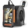 Endoscope Industriel, Caméra D'inspection Endoscope à Deux Têtes, Endoscope Numérique à Double Objectif 1080P HD, Écran LCD 4,3 Pouces, étanche IP67, Avec 8 Lumières LED