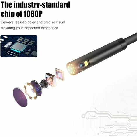 Endoscope Industriel, Caméra D'inspection Endoscope à Deux Têtes, Endoscope Numérique à Double Objectif 1080P HD, Écran LCD 4,3 Pouces, étanche IP67, Avec 8 Lumières LED 5 Endoscope Industriel, Caméra D'inspection Endoscope à Deux Têtes, Endoscope Numérique à Double Objectif 1080P HD, Écran LCD 4,3 Pouces, étanche IP67, Avec 8 Lumières LED – Image 5