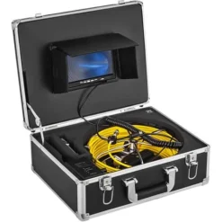 VEVOR Tuyau Camera 20 M, Appareil-photo Deinspection IP68, Boite A Outils Portable, Serpent Moniteur 6 Heures Sur Une Seule Charge Video Industrielle DeInspection Vision De Nuit Support DeEndoscope