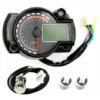 Tachymètre électronique LCD Moto Compteur Numérique Universel Compteur De Vitesse Moto (avec Capteur De Vitesse) (noir, Avec Capteur De Vitesse)