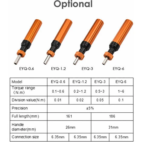 Tournevis Dynamométrique Préréglé Avec Embout De Tournevis à Fente/croix Tournevis à Entraînement Hexagonal 1/4" à Micro Réglage De Couple Limité Pour Assemblage Mécanique De Réparation Automatiqu 2 Tournevis Dynamométrique Préréglé Avec Embout De Tournevis à Fente/croix Tournevis à Entraînement Hexagonal 1/4" à Micro Réglage De Couple Limité Pour Assemblage Mécanique De Réparation Automatiqu – Image 2