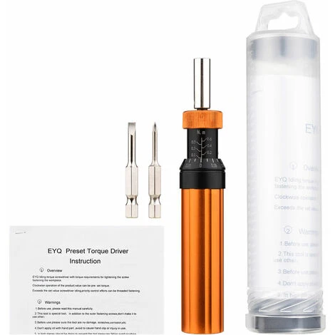 Tournevis Dynamométrique Préréglé Avec Embout De Tournevis à Fente/croix Tournevis à Entraînement Hexagonal 1/4" à Micro Réglage De Couple Limité Pour Assemblage Mécanique De Réparation Automatiqu 5 Tournevis Dynamométrique Préréglé Avec Embout De Tournevis à Fente/croix Tournevis à Entraînement Hexagonal 1/4" à Micro Réglage De Couple Limité Pour Assemblage Mécanique De Réparation Automatiqu – Image 5