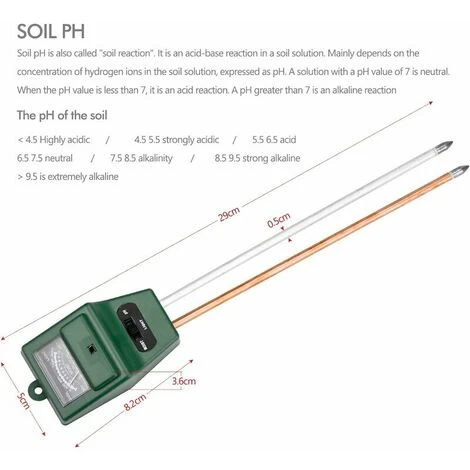 Testeur Ph Terre 3 En 1 Testeur Ph Sol, Soil Tester Kit Testeur Humidité Plantes PH Terre Metre Sol Pour Fleurs/Herbe/Plante/Jardin/Ferme/pelouse 2 Testeur Ph Terre 3 En 1 Testeur Ph Sol, Soil Tester Kit Testeur Humidité Plantes PH Terre Metre Sol Pour Fleurs/Herbe/Plante/Jardin/Ferme/pelouse – Image 2