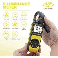 Digital Luxmetre Numerique 400,000 Luminosité/Clair Au Mètre,Mesureurs De Lumière,Mesureur De Température Ambiante Avec Portée Jusqu'à 400,000 Lux,1–40000FC Luxmetre（881D） -Promos Brico Forte Boutique 85785955 4