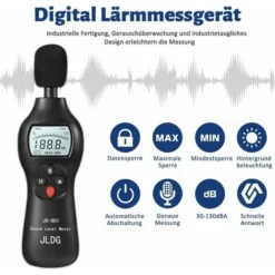 Sonomètre,30-130dB Sonomètre Numérique Avec Fonction De Maintien Des Données/ Max/Min/Temps Réel,Professionnel Compteur Décibel Haute Précision 8 Sonomètre,30-130dB Sonomètre Numérique Avec Fonction De Maintien Des Données/ Max/Min/Temps Réel,Professionnel Compteur Décibel Haute Précision -Promos Brico Forte Boutique 85786540 4