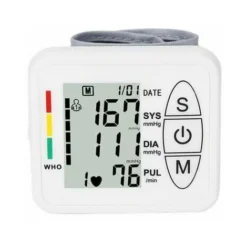 Tensiomètre électronique Professionnel Au Bras, Tensiomètre à Brassard Intelligent Et Précis, Détection Automatique De L'hypertension, Arythmie, Pouls, Brassard Réglable(Blanc)