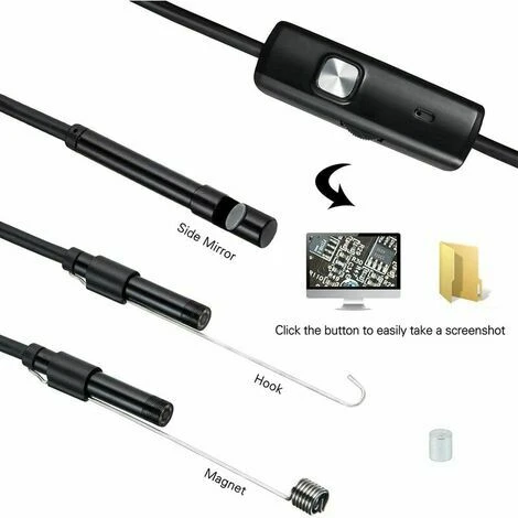 Endoscope USB 3 En 1 Ultra Mince 5,5 Mm Endoscope HD Caméra D'Inspection Avec 6 LED Réglables IP67 Câble Serpent Étanche Compatible Avec Android Window Tablet (5M) Cisea 5 Endoscope USB 3 En 1 Ultra Mince 5,5 Mm Endoscope HD Caméra D'Inspection Avec 6 LED Réglables IP67 Câble Serpent Étanche Compatible Avec Android Window Tablet (5M) Cisea – Image 5