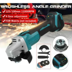 Meuleuse D'angle Sans Fil 125mm 18V Pour Makita Batterie + Accessoires (Machine Seule) 8 Meuleuse D'angle Sans Fil 125mm 18V Pour Makita Batterie + Accessoires (Machine Seule) -Promos Brico Forte Boutique 87154994 4