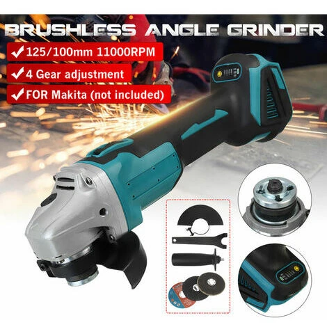 Meuleuse D'angle Sans Fil 125mm 18V Pour Makita Batterie + Accessoires (Machine Seule) 4 Meuleuse D'angle Sans Fil 125mm 18V Pour Makita Batterie + Accessoires (Machine Seule) – Image 4