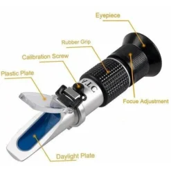 OAAO Réfractomètre à Miel Pour L'humidité Du Miel, Brix Et Baume, Utilisations 3 En 1, Testeur D'humidité Du Miel à échelle Brix De 58 à 90 % Avec Atc -Promos Brico Forte Boutique 87199318 4