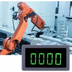 DC 8-24V 40mA 0-9999RPM 4 Digital LED Tachymètre Tachymètre Compteur De Vitesse + Capteur De Proximité à Détecteur De Capteur NPN Vert Pour La Mesure De La Vitesse De Rotation(Vert) -Promos Brico Forte Boutique 87488817 3