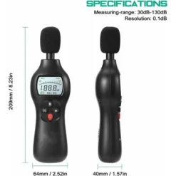 Décibelmètre Numérique LCD Portable - Niveau Sonore - Moniteur De Bruit - Mesure Du Bruit De 30 DB à 130 DB - Pour La Démo De Bricolage -Promos Brico Forte Boutique 87488909 3