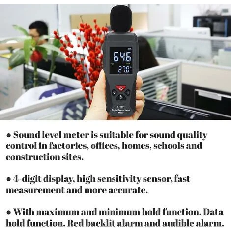 Sonomètre Enregistreur De Niveau Sonore Testeur De Bruit Sonomètre Audio Numérique, Plage De Mesure 30-130db 3 Sonomètre Enregistreur De Niveau Sonore Testeur De Bruit Sonomètre Audio Numérique, Plage De Mesure 30-130db – Image 3