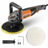 TACKLIFE Polisseuse, 1200W Machine à Polir Les Voitures, 1500-3500RPM, 6 Vitesse Variable, Plaque Remplaçable De 180 Mm, Poignée En D, Convient Au Polissage Des Voitures, Bateaux, Meubles - PPGJ05A