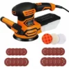 20 Pcs Ponceuse Excentrique 450W TACKLIFE, 13000 RPM, Système De Dépoussiérage, Ponceuse Orbitale à Vitesse Variable - PRS03A