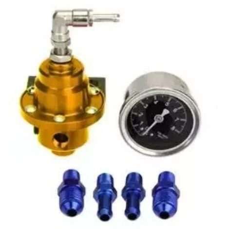Régulateur De Pression De Carburant Réglable Du Manomètre De Carburant Automobile Haute Performance Or 1 Régulateur De Pression De Carburant Réglable Du Manomètre De Carburant Automobile Haute Performance Or