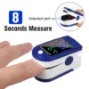 Oxymètre De Doigt Professionnel , Oxymètre De Pouls Électronique Numérique Avec Moniteur De Fréquence Cardiaque, Ecran LED-Étui/Lanière Inclus-Blanc Et Bleu