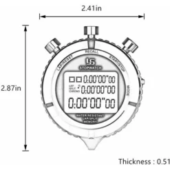 Chronomètre Numérique Chronomètre En Métal, Chronomètre 10 Tours Pour La Compétition Sportive -Promos Brico Forte Boutique 88199085 3