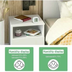 Mini LCD Thermomètre Hygromètre Interieur Numérique, Température Humidité De Haute Précision Portable -50 ℃ 70 ℃ 10% 99% RH Guazhuni (Blanc) 3 Pièces Thsinde -Promos Brico Forte Boutique 88216529 5