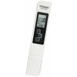 Testeur PH Mètre électronique, TDS&EC Mètre Température, 3 En 1 Testeur De Qualité De L'eau Avec Écran LCD, Auto-Calibration, Test Pour Piscine, Aquarium, Laboratoire,etc.